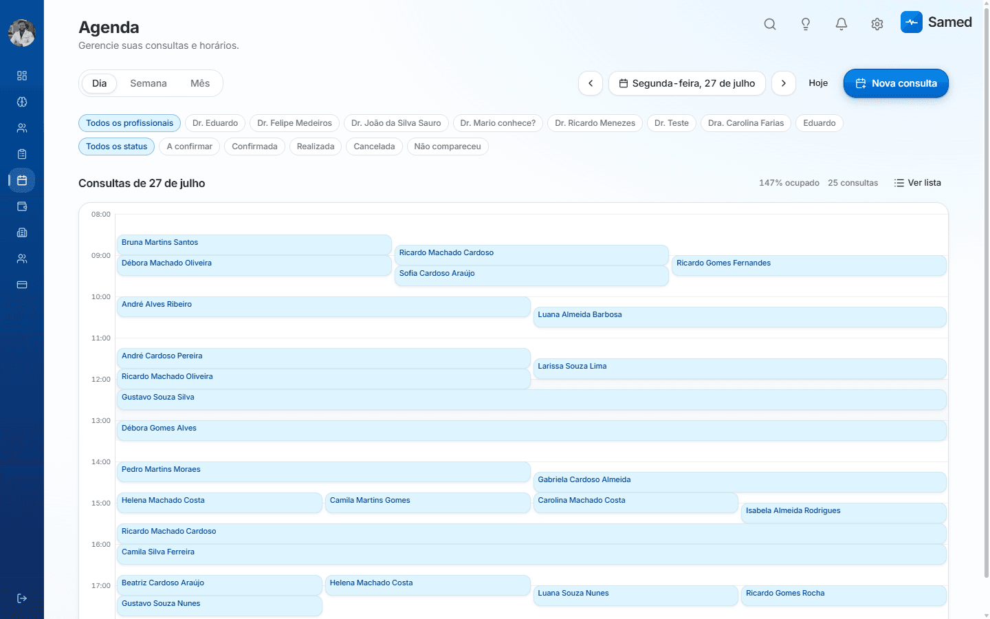 Samed schedule screen